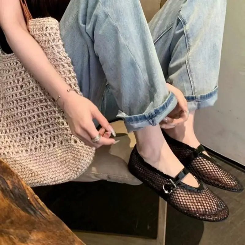 Laurette Buckled Ballet Flat Shoes