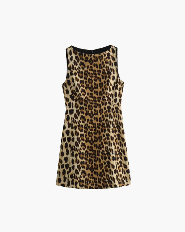 Leona leopardmønstret minikjole