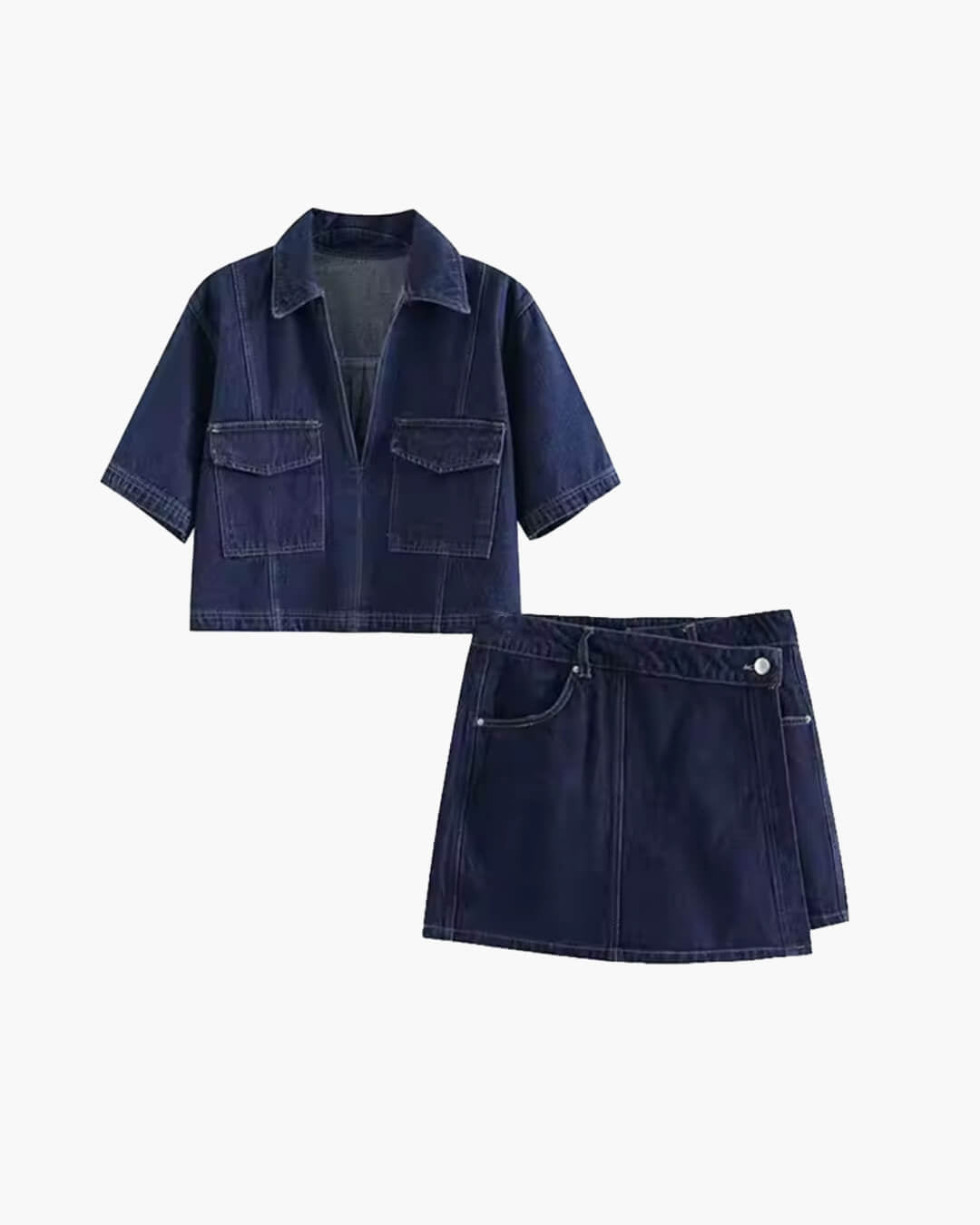 Leslie sæt med kort top og skort