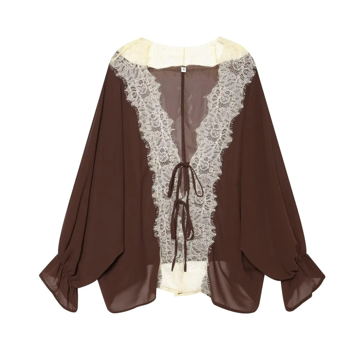 Lisa bluse med blondepatchwork