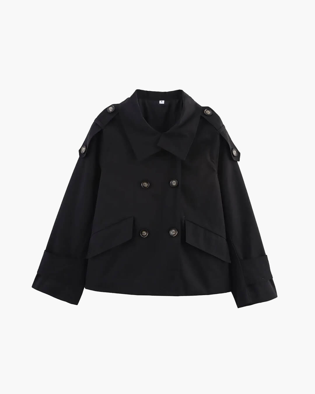 Lucy kort trenchcoat med opretstående krave