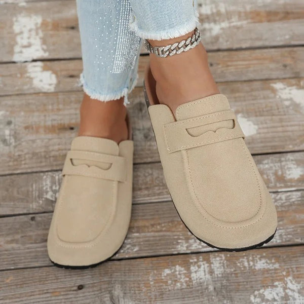 Bianca Cork Suede Mules