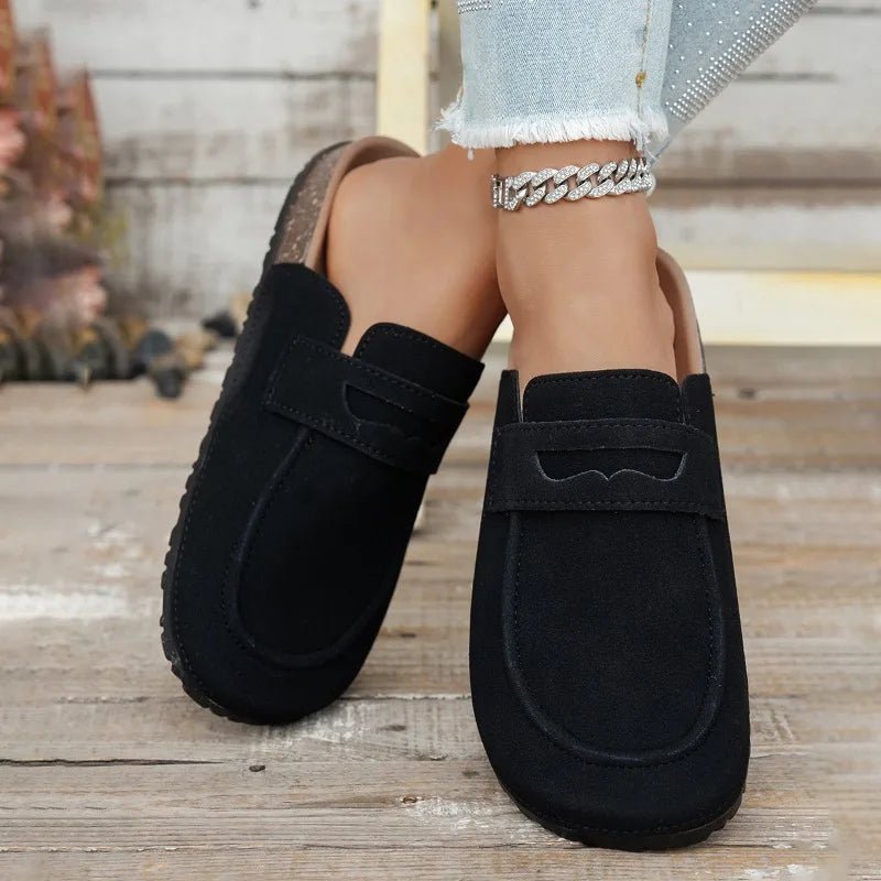 Manon mules med kork og ruskindslook