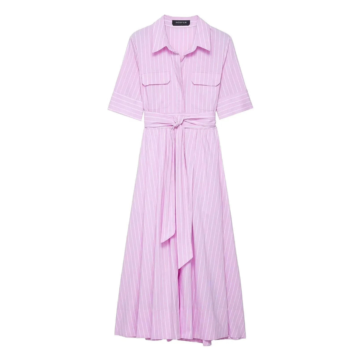 Beatrice Belted Shirt Midi Dress