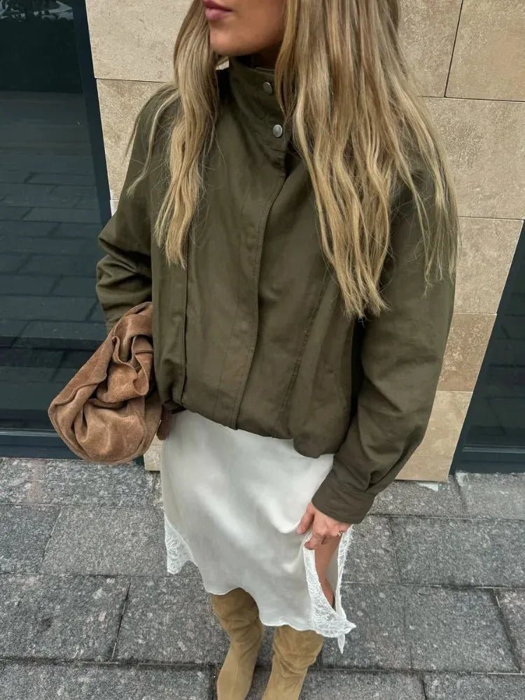 Margot bomberjakke med spænde og bælte