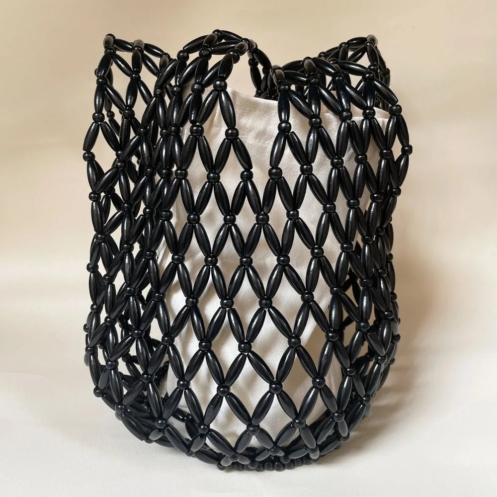 Margot flettet mulepose med perler