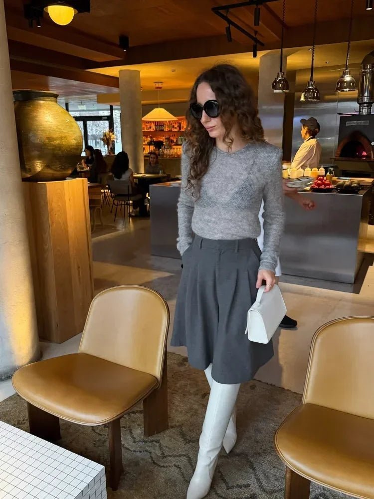 Transparent pullover Maricar med slim fit