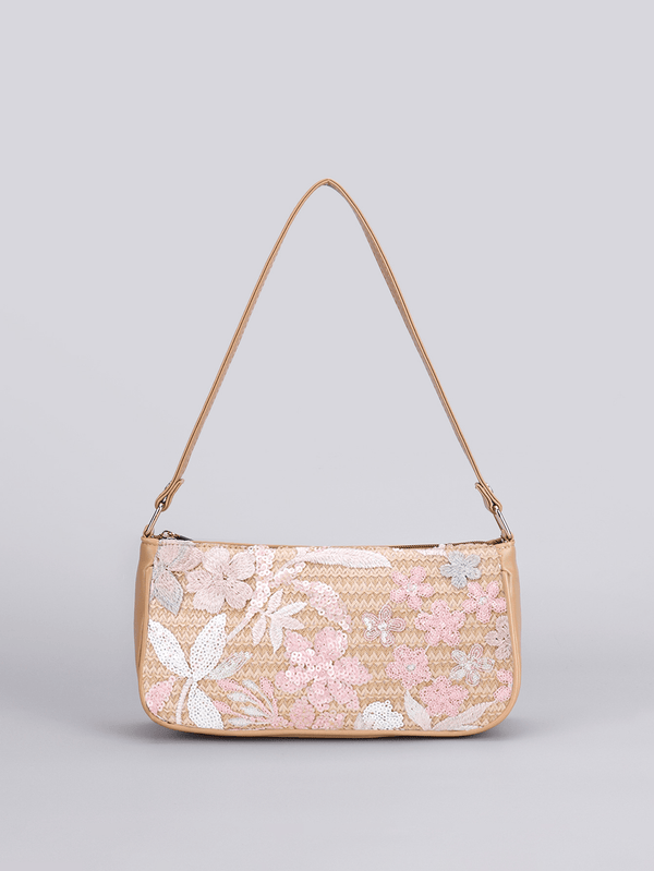 Marina Embroidered Sequin Shoulder Bag