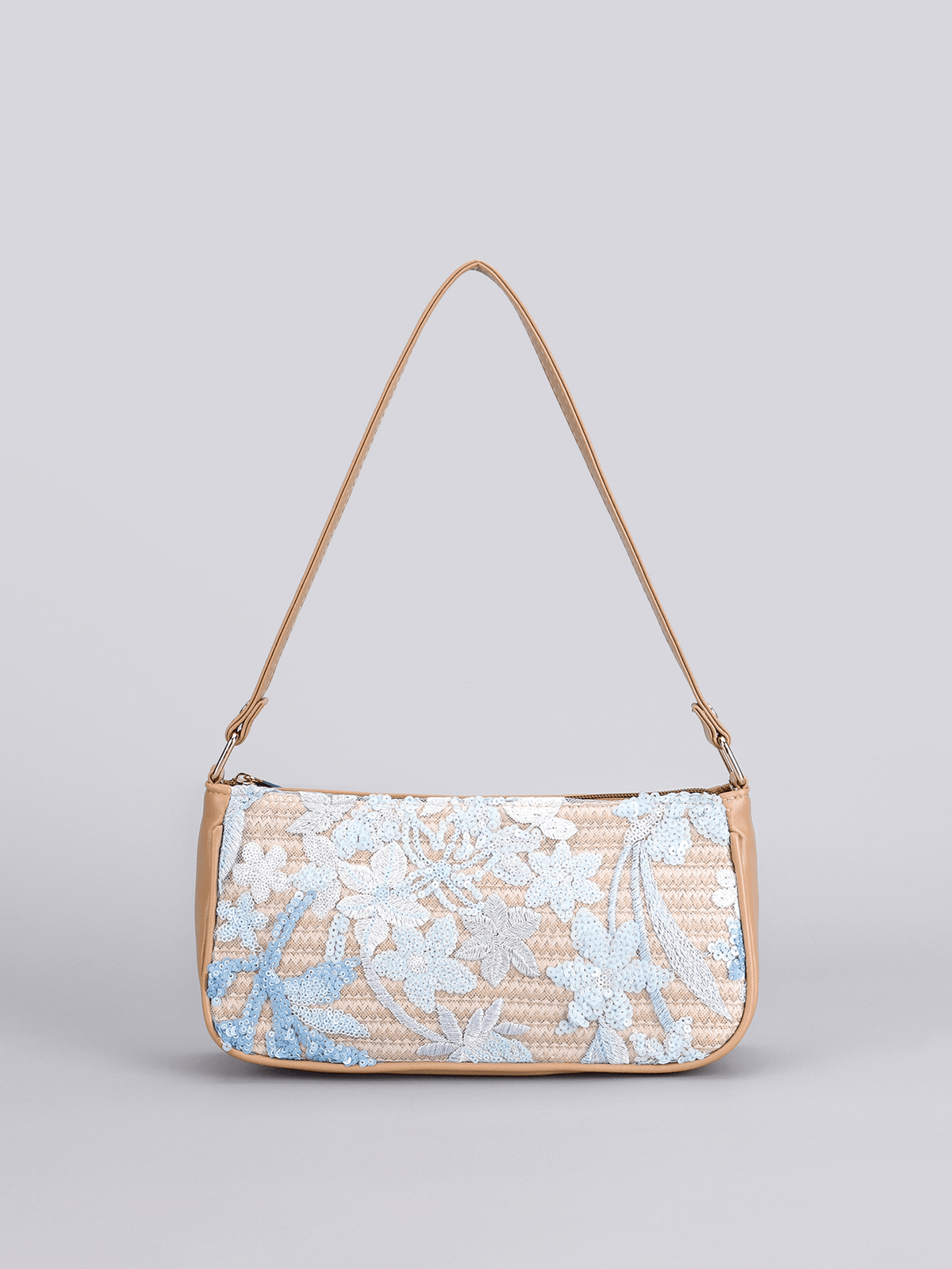 Marina Embroidered Sequin Shoulder Bag