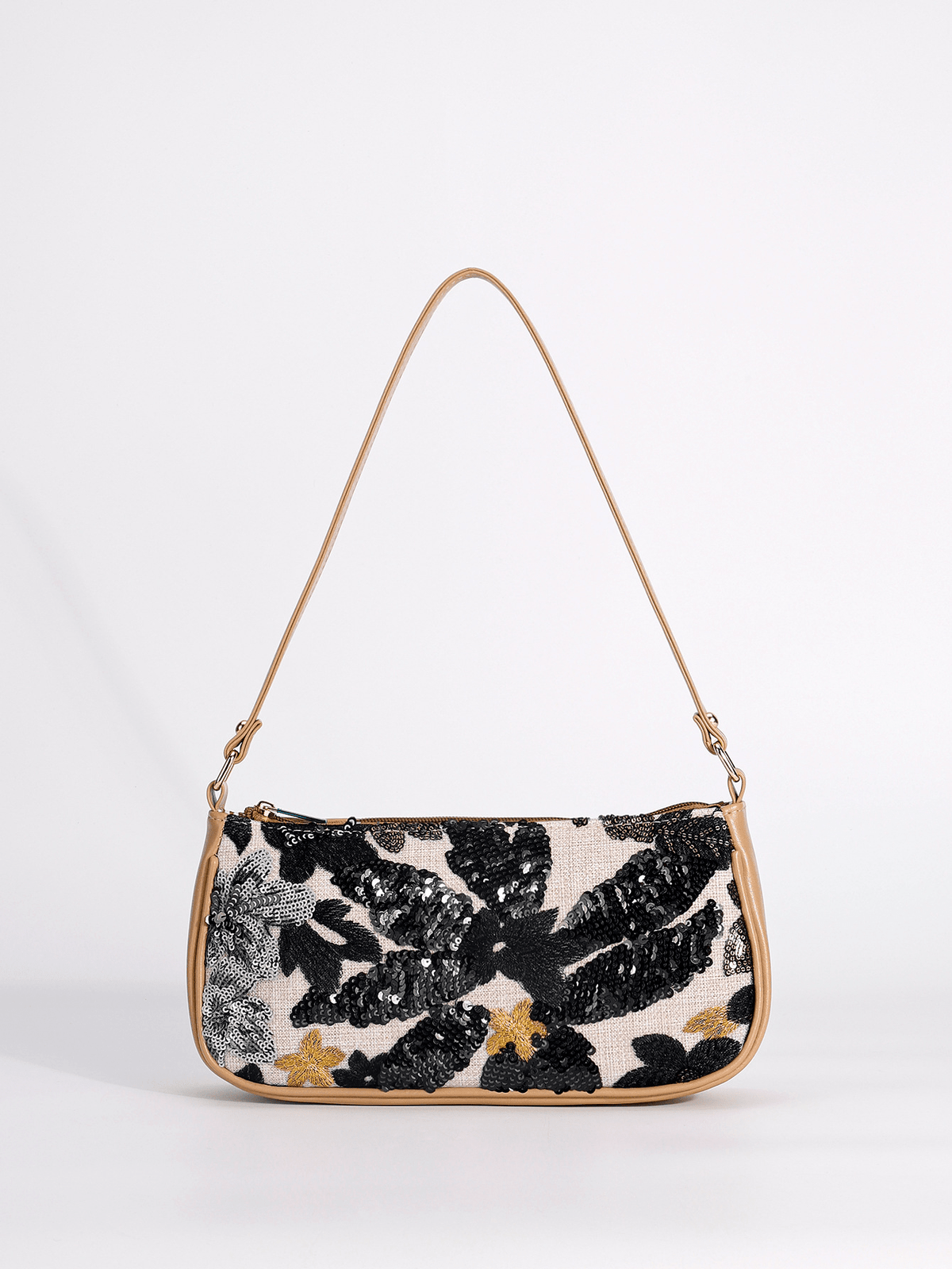 Marina Embroidered Sequin Shoulder Bag