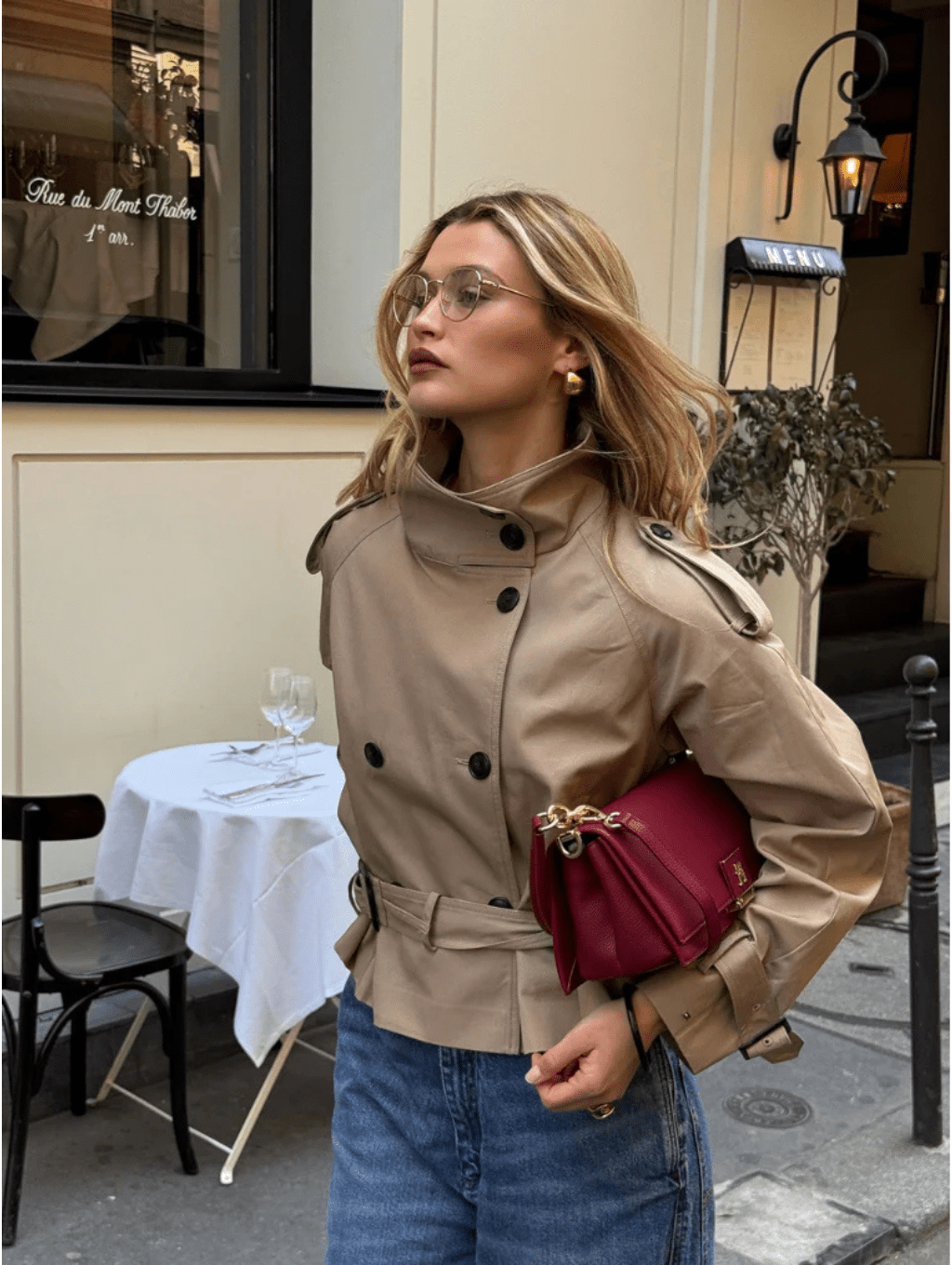 Marlene kort trenchcoat