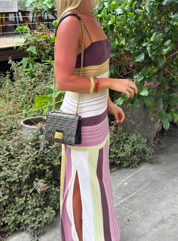Martha Striped Knit Midi Dress