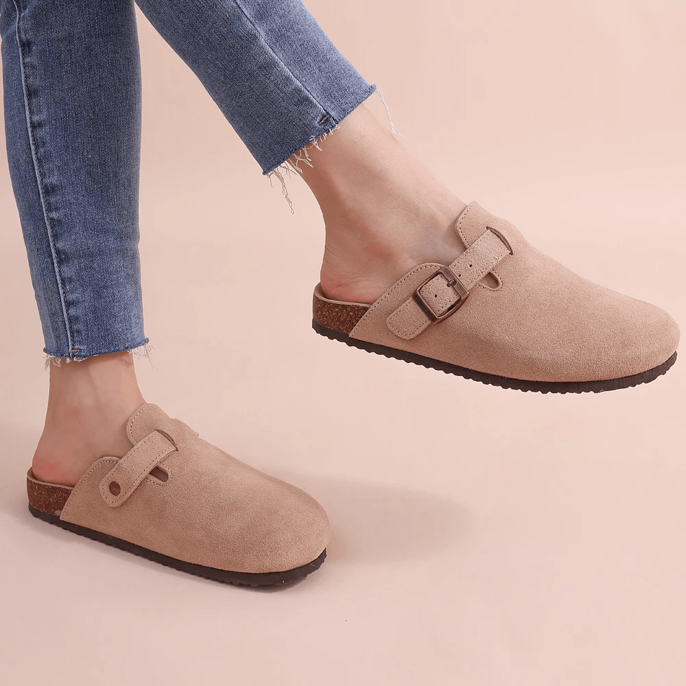 Minerva slip-on-sandaler med justerbart spænde