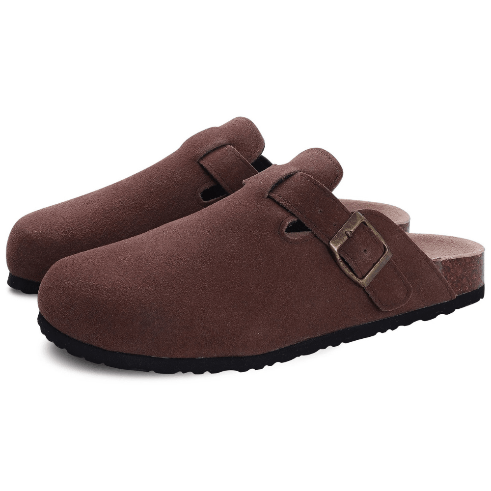 Minerva slip-on-sandaler med justerbart spænde