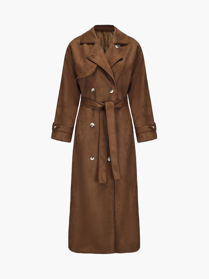 Molly trenchcoat i imiteret ruskind
