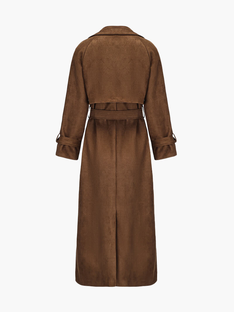 Molly trenchcoat i imiteret ruskind