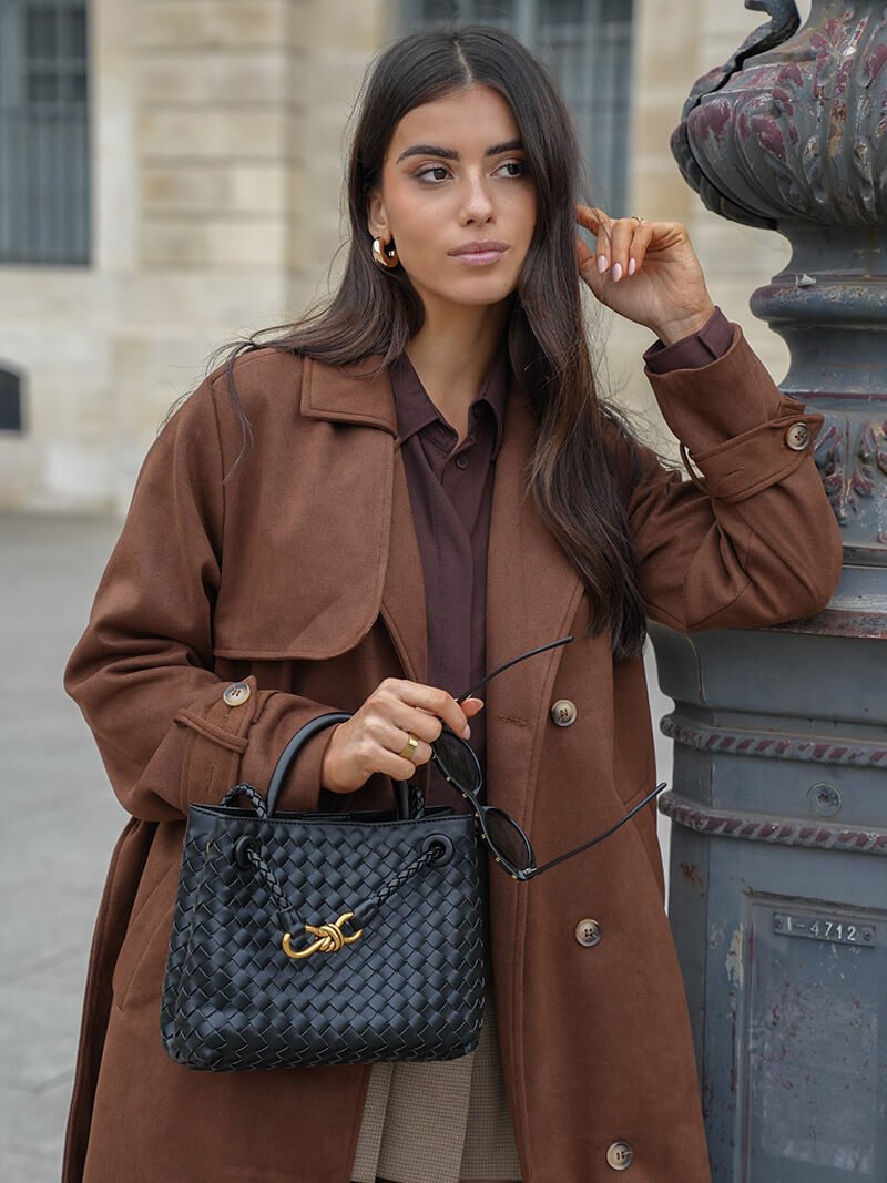 Molly trenchcoat i imiteret ruskind