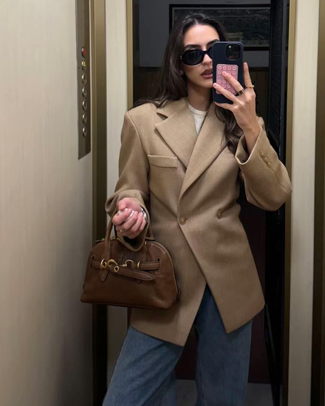 Myrna taljeret blazer med reverskrave