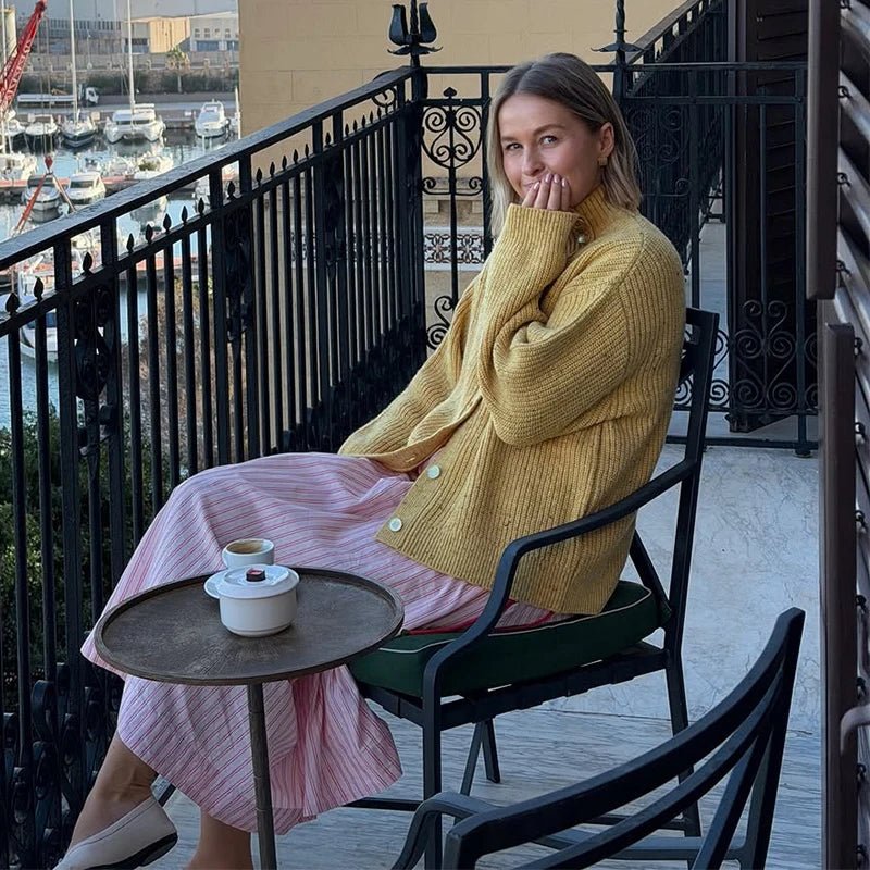 Nicola oversized strikcardigan