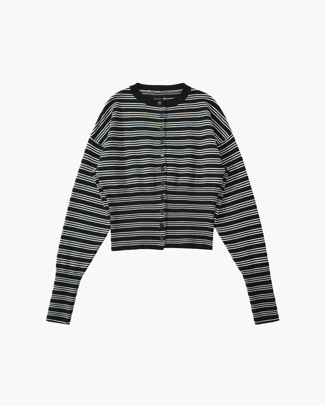 Nicole stribet cardigan- og shorts-sæt