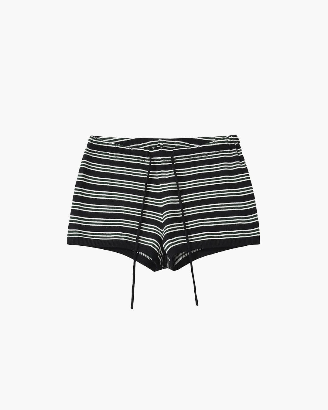Nicole stribet cardigan- og shorts-sæt
