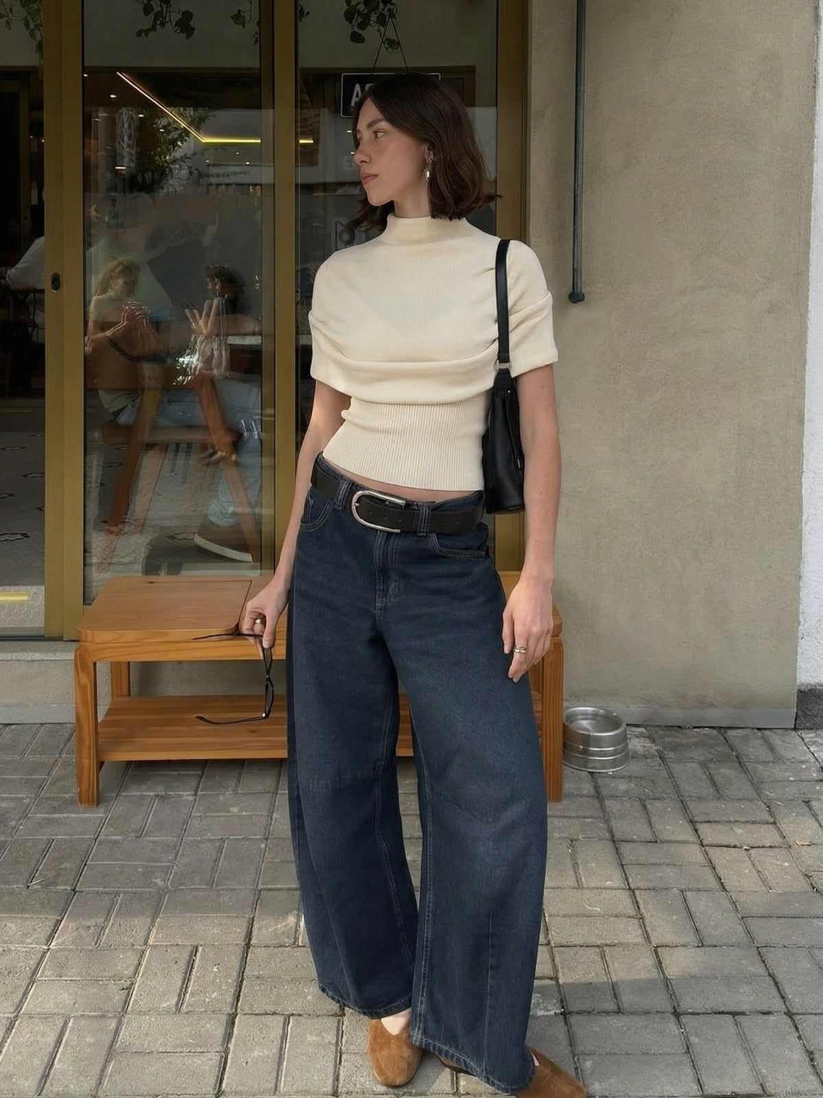 Nora draperet trikot-top