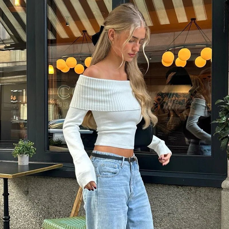 Sweater Nora med bar skuldre