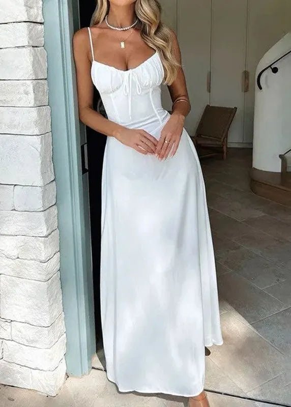 Odile-maxikjole med korsageoverdel