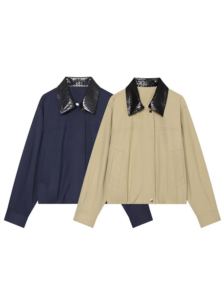 Olivia Contrast Collar Bomber Jacket