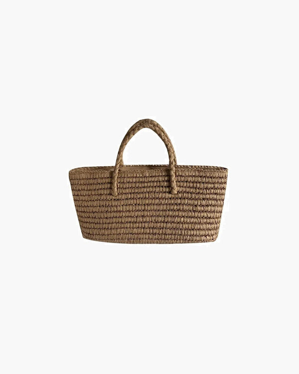 Olivia Hand-Woven Straw Tote Bag