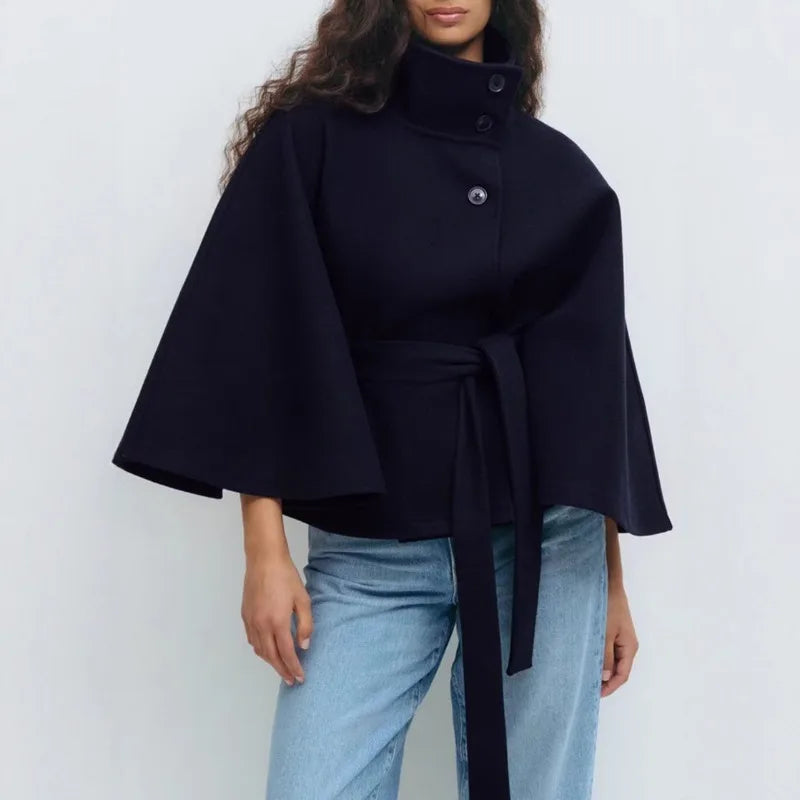 Oversized jakke med bælte