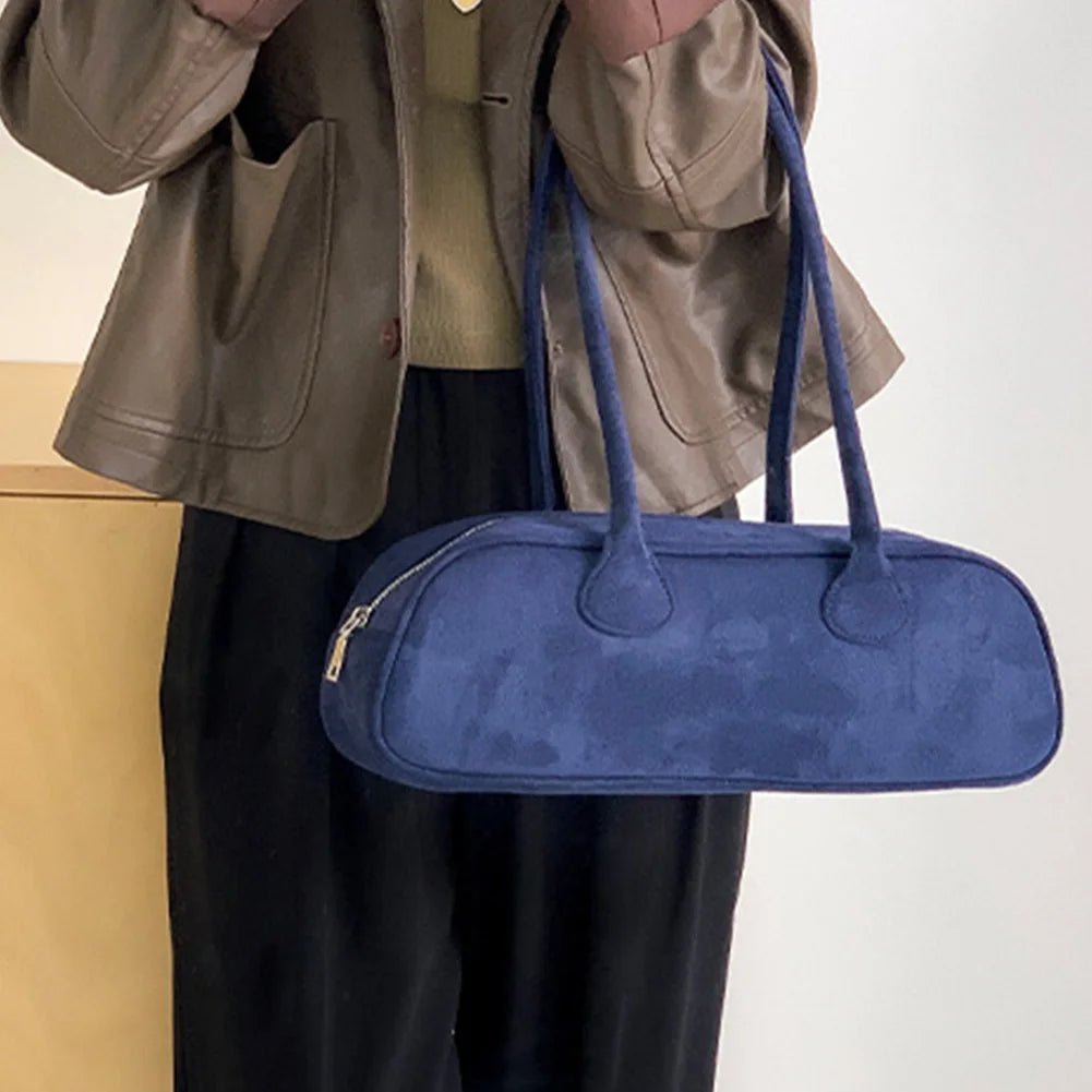 Pauleen baguettetaske i ruskind