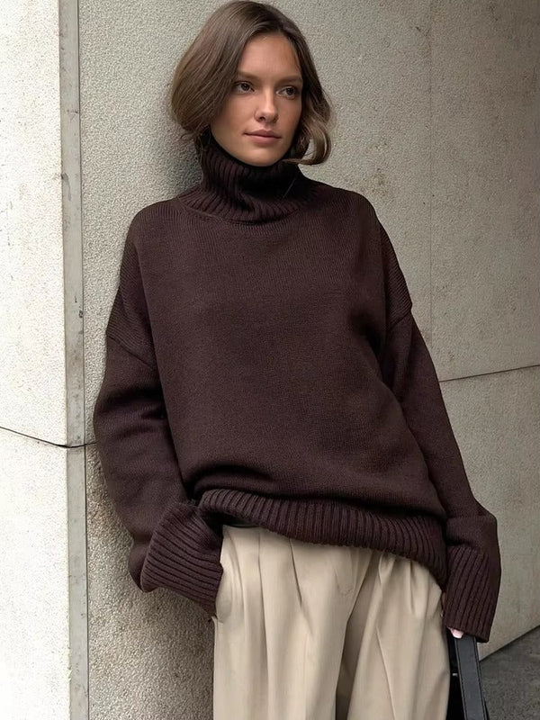 Phoebe oversized rullekravesweater