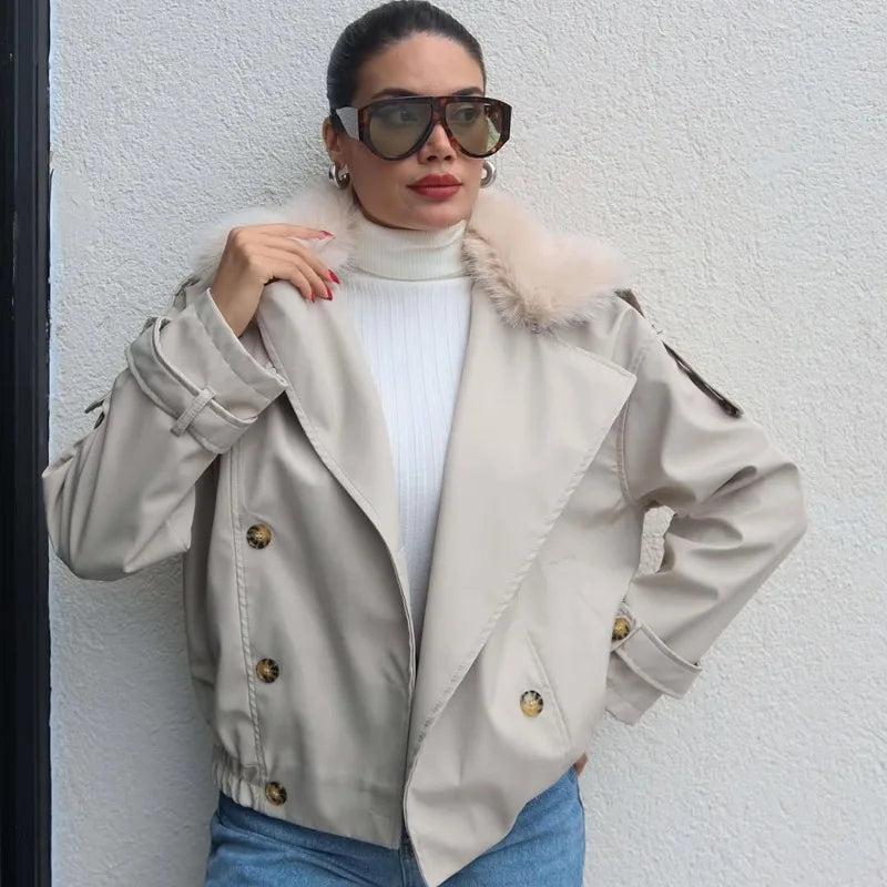 Oversized plysfrakke