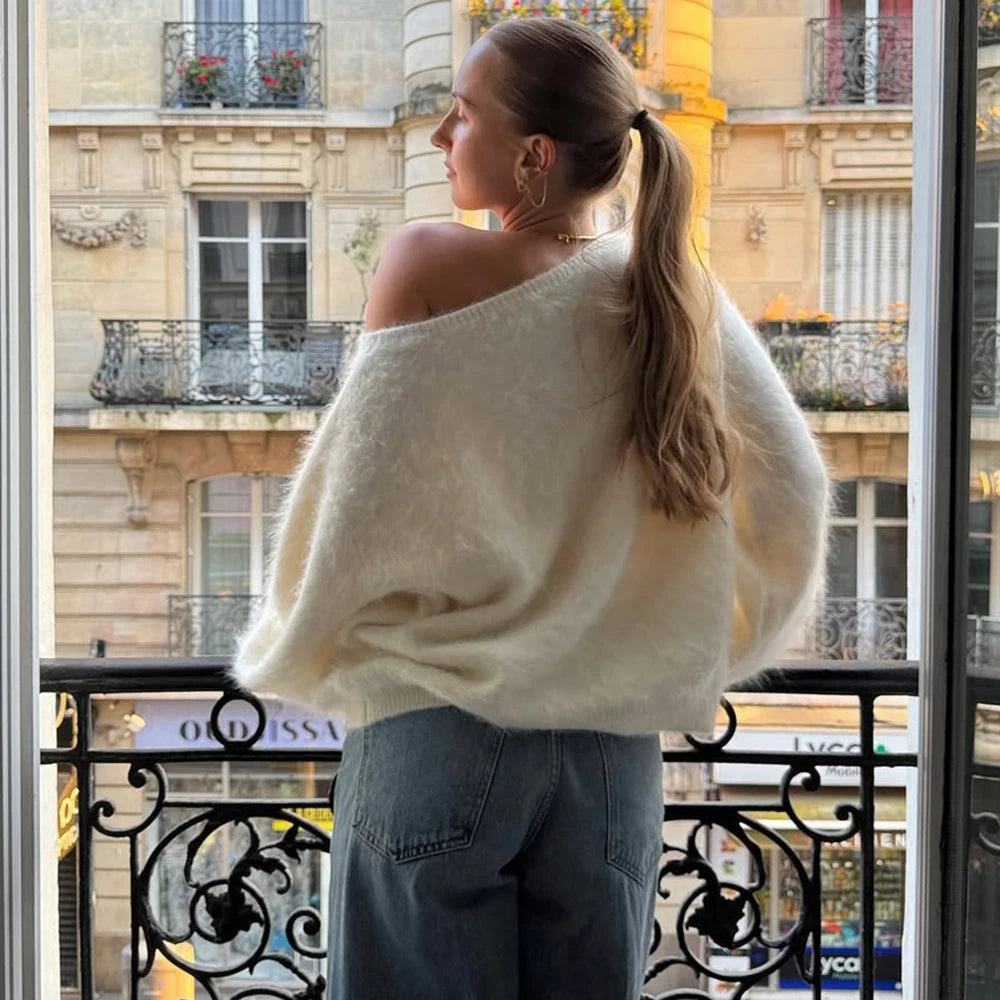 Oversized plyssweater