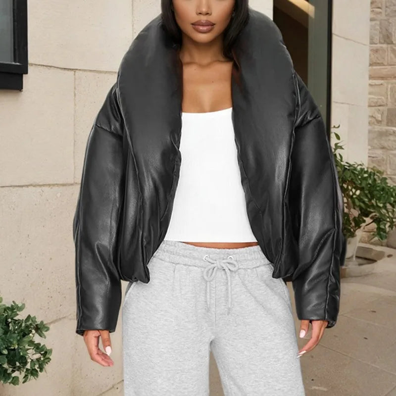 Oversized quiltet frakke