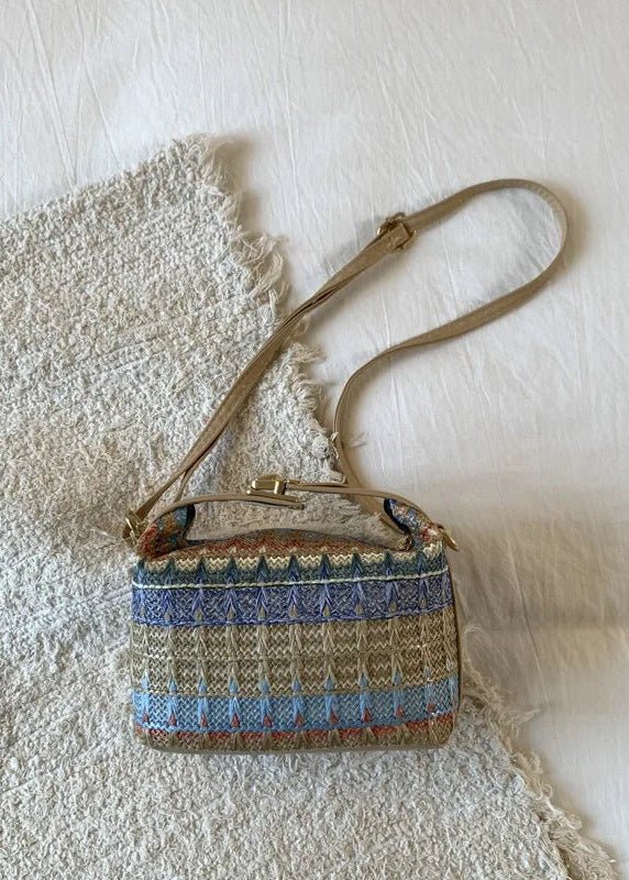 Raphaela flettet skuldertaske i raffia