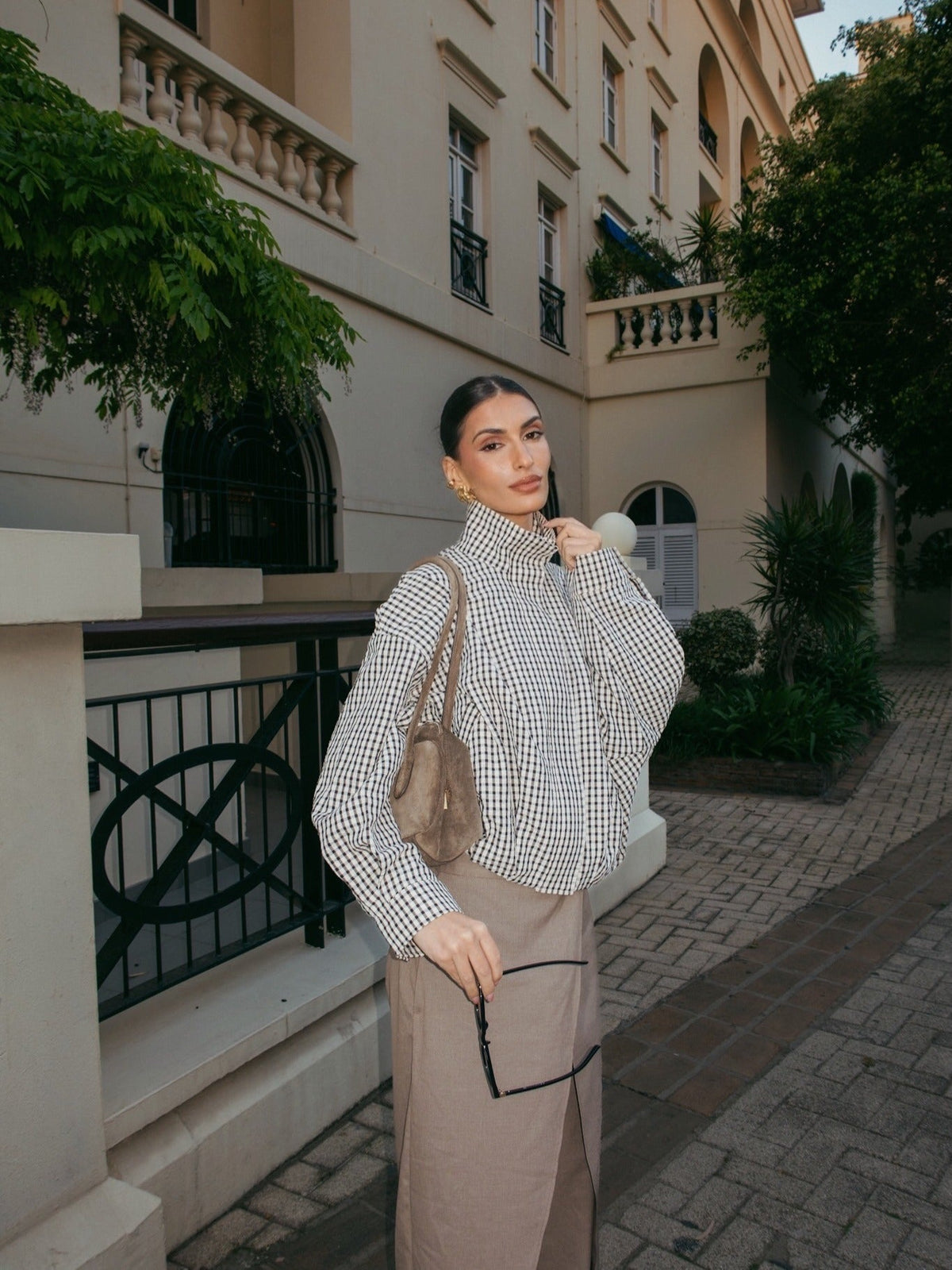 Rebecca vintageblazer med tern