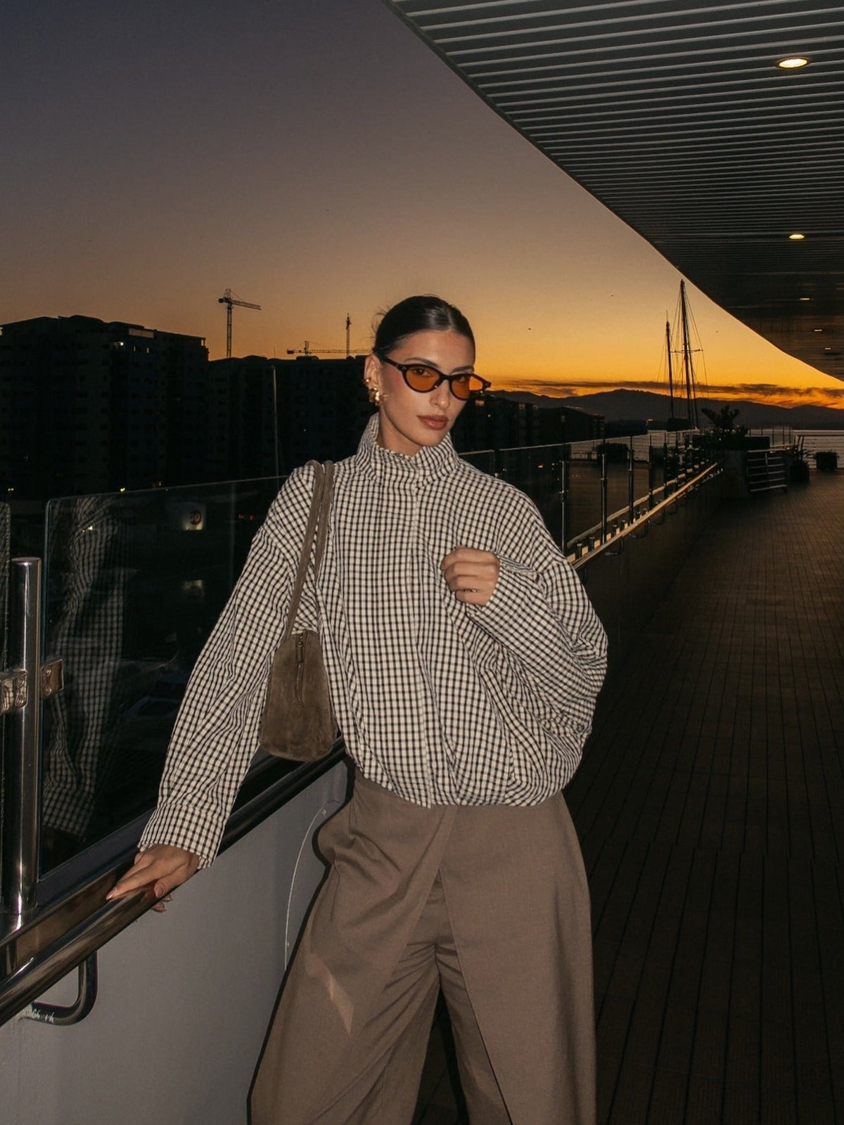 Rebecca vintageblazer med tern