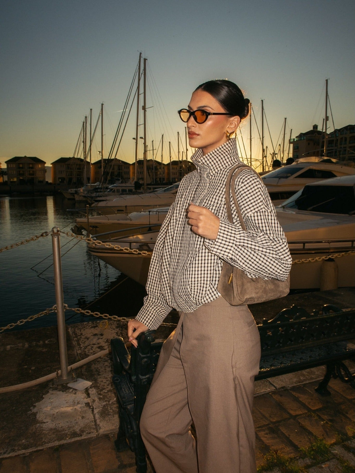 Rebecca vintageblazer med tern