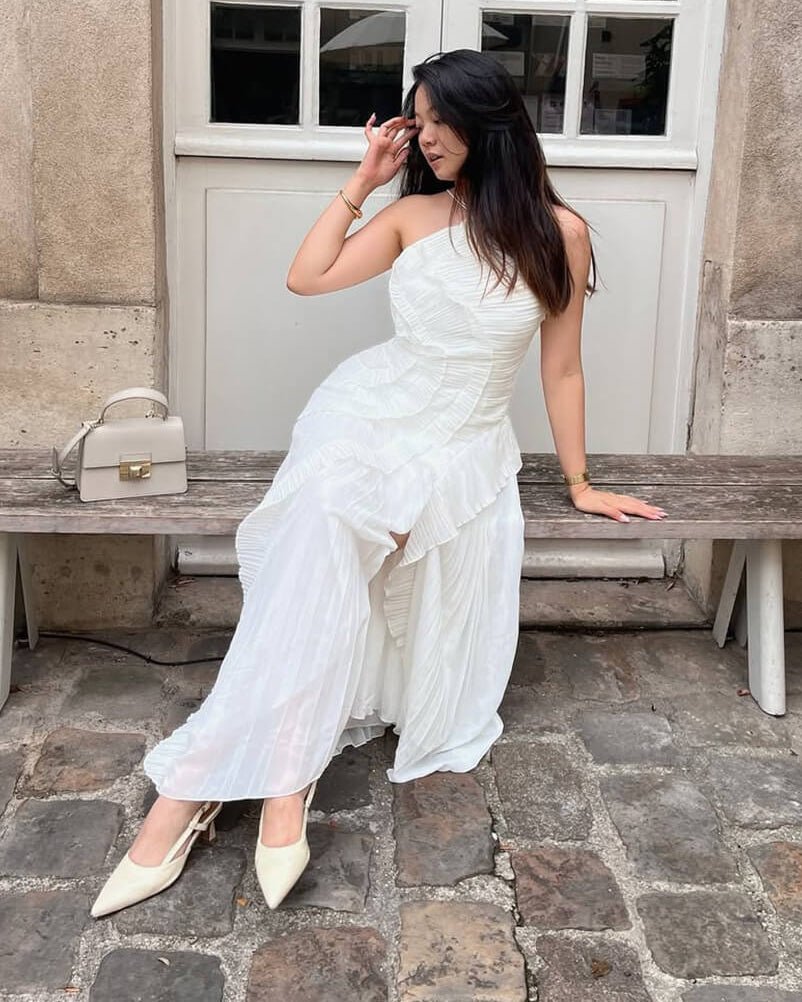 Renata A-formet kjole med halterneck