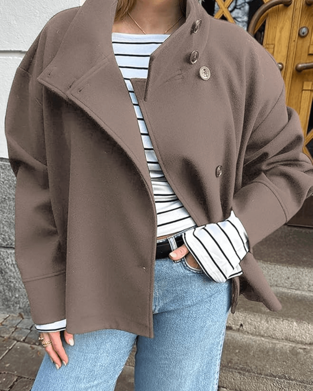 Rosalia elegant jakke med ståkrave