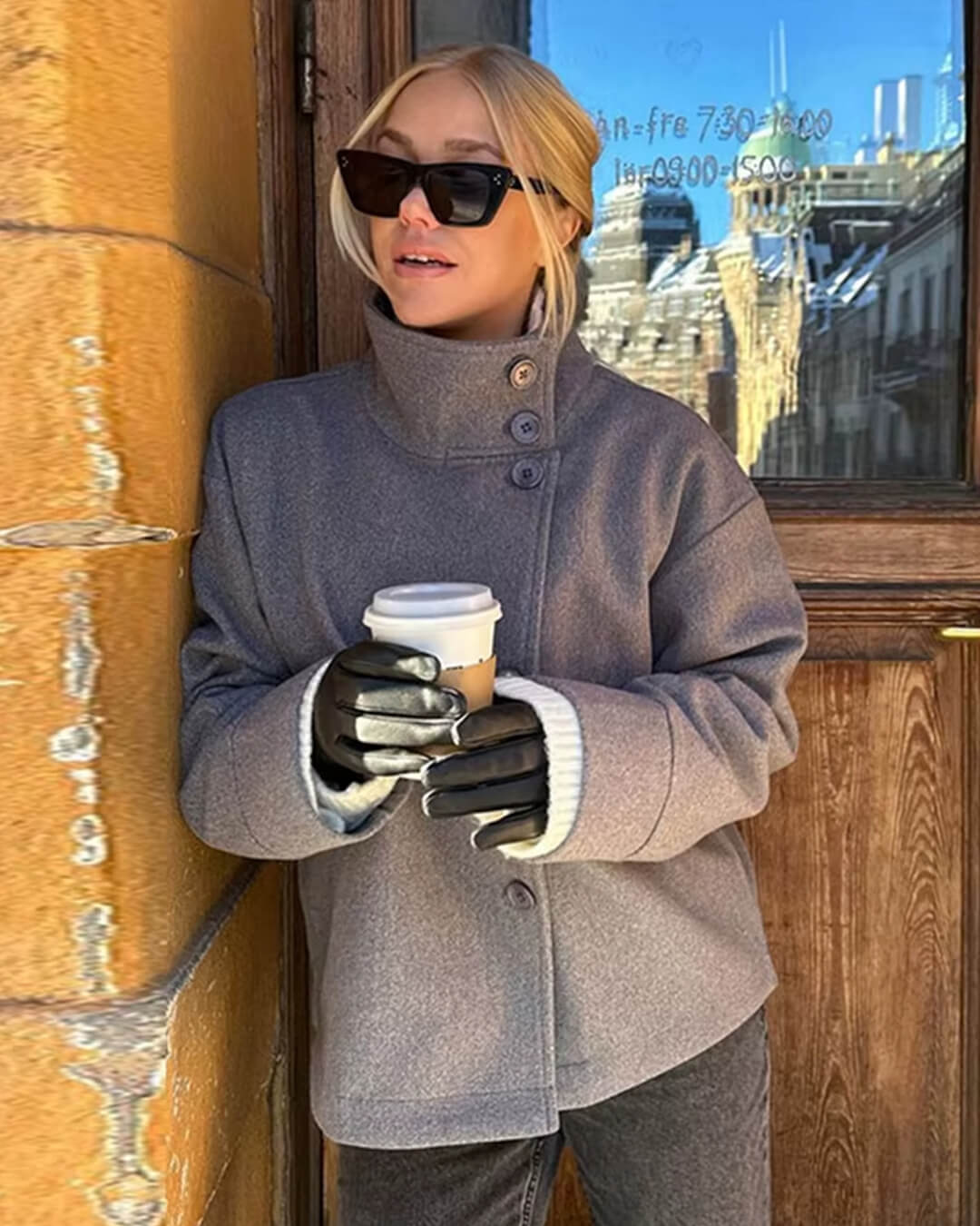 Rosalia elegant jakke med ståkrave