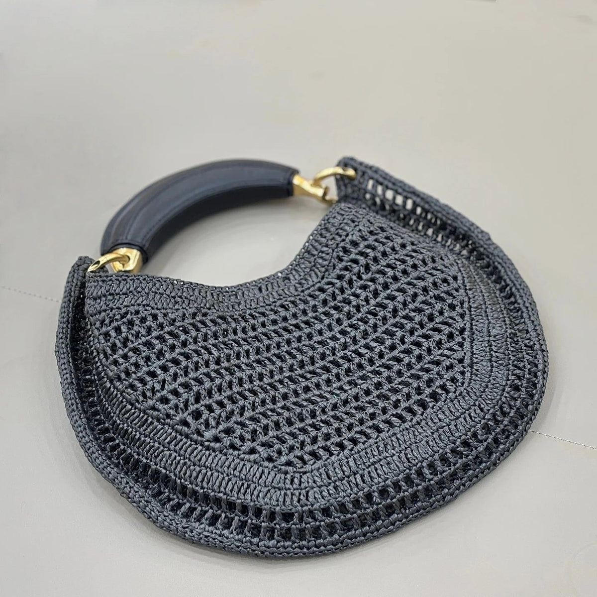 Bianca Crescent Woven Bag