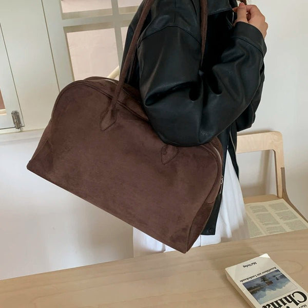 Sandra tote-taske i ruskind
