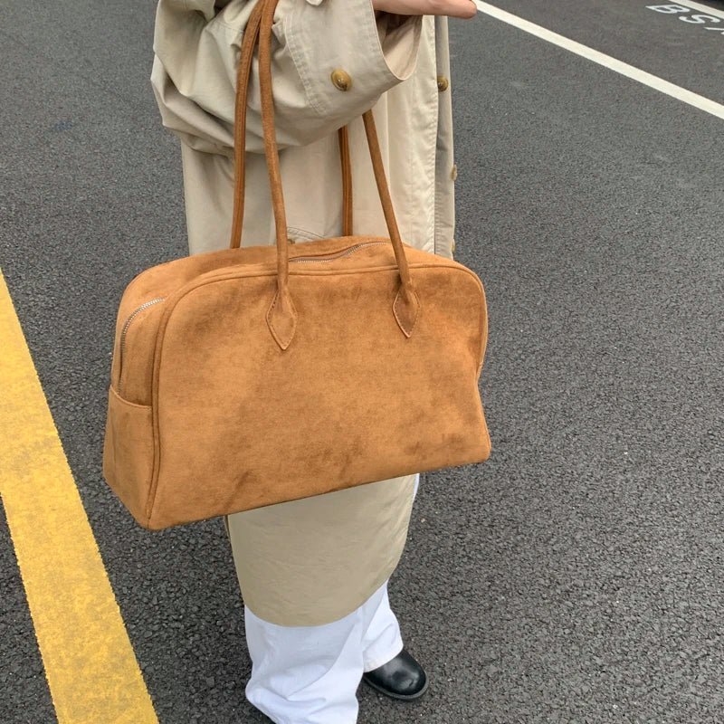 Sandra tote-taske i ruskind