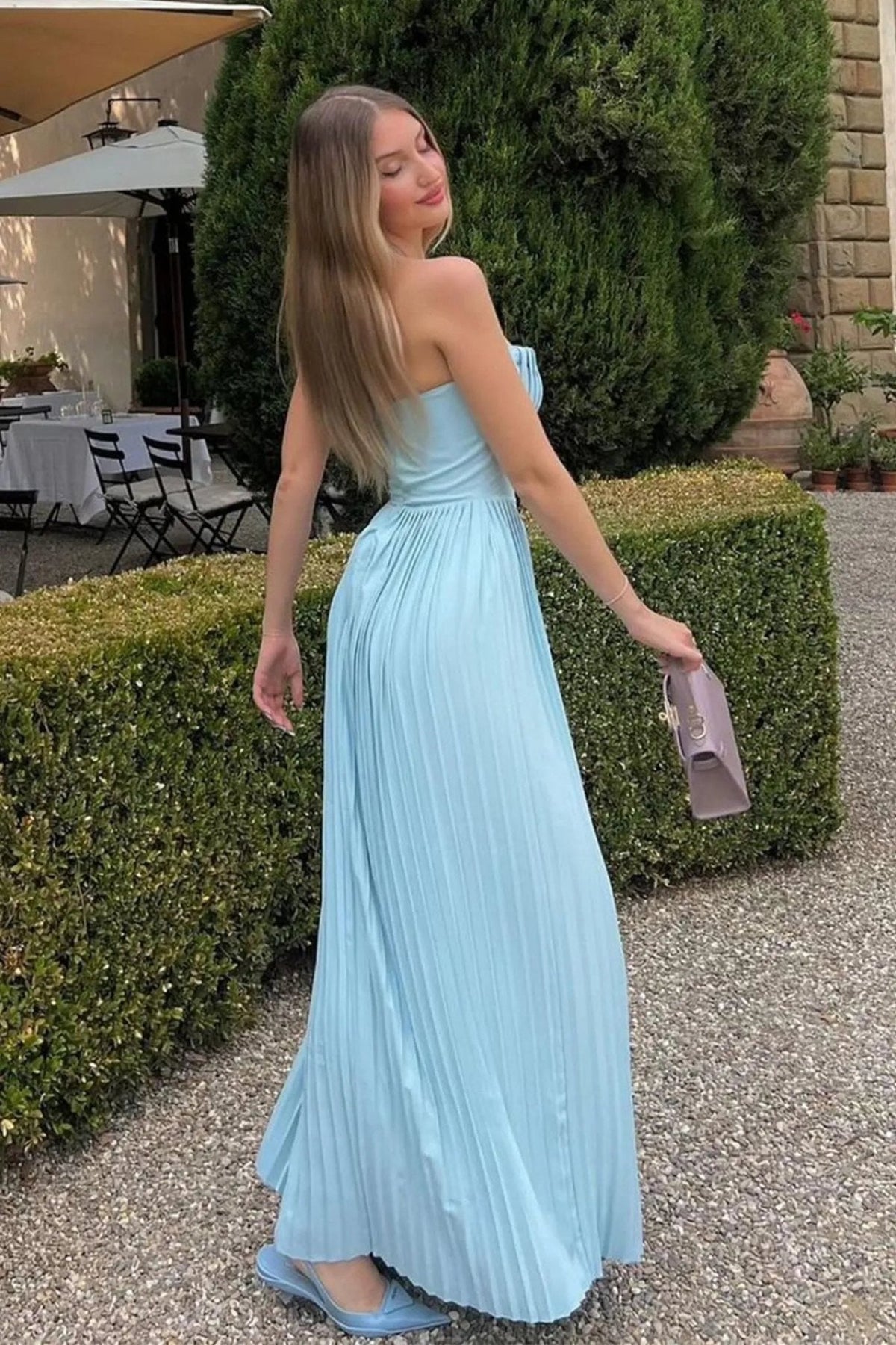 Selena stropløs maxikjole