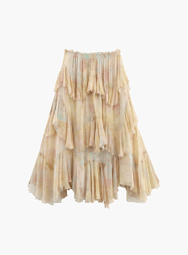 Serena Tiered Boho Maxi Skirt