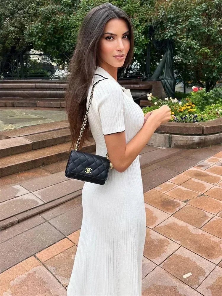 Serena trikotstrikket kjole