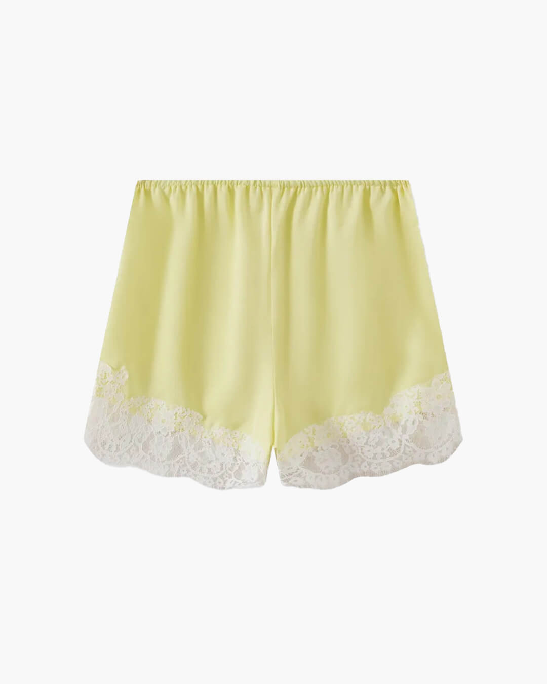 Shaina satinshorts med blondekant
